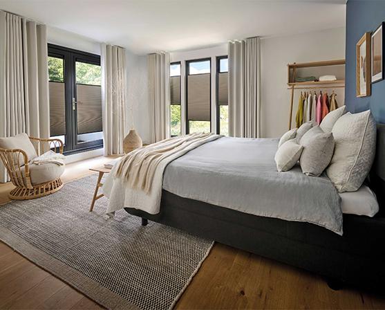 Luxaflex® Duette® Shades en gordijnen isolerende raambekleding dubbel raamdecoratie slaapkamer