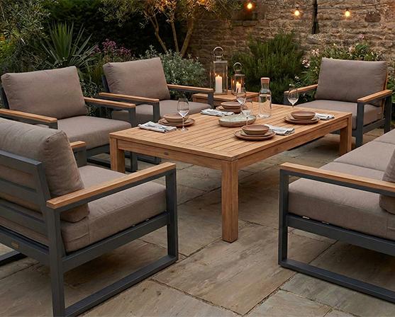 Low dining set tuin