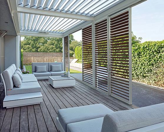 Verano lamellen schuifwand Nova houten lamellen