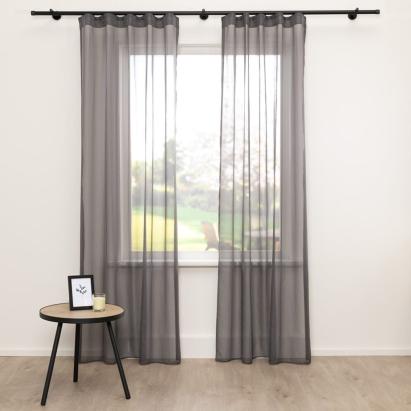 Vitrage Top Voile Antraciet 53