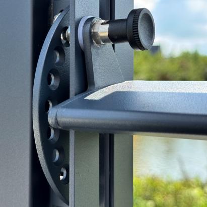 THUIS BIJ ONZE KLANT: Verano® Schutting Martinique V750 | 4 lamellen | 210 cm hoog | Profielkleur: Antraciet RAL 7016 fijnstructuur