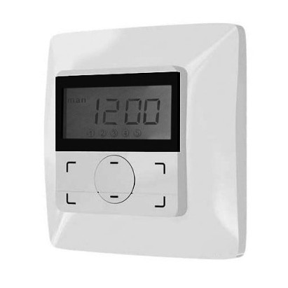 Huismerk inbouw drukschakelaar met tijdklok 5 kanalen
