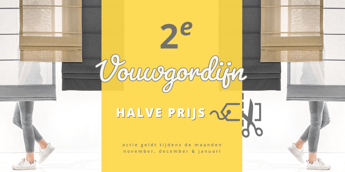 2e A House Of Happiness vouwgordijn met 50% korting