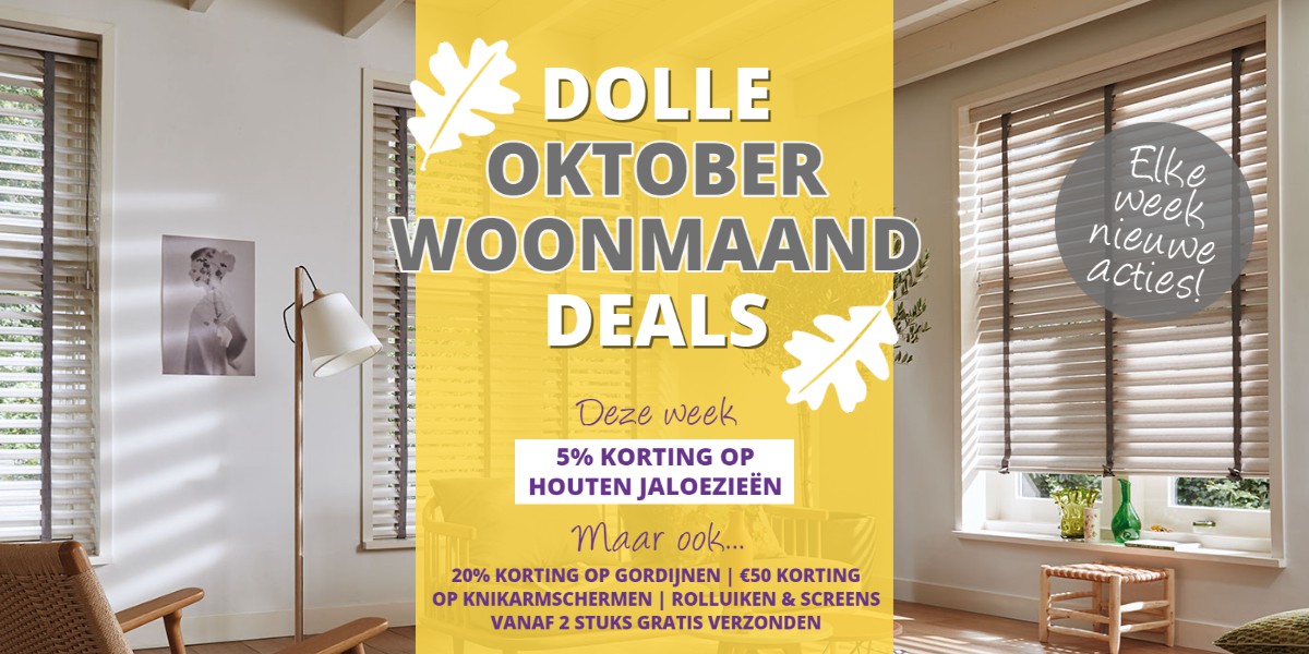WOONMAAND 2021 (week 2) | 5% korting houten jaloezieën