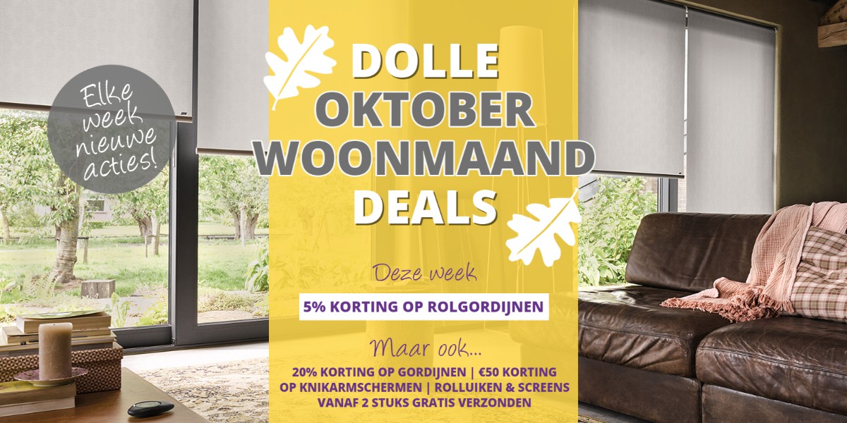 WOONMAAND 2021 (week 3) | 5% korting rolgordijnen