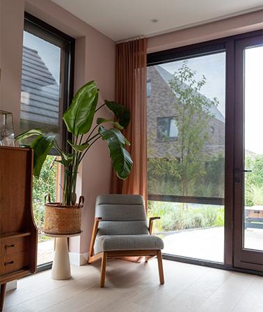 Verano V550 ritsscreen binnenkant woning zicht