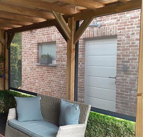 Veranda screen houten overkapping Verano V550 ritsscreen