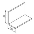 Hoekprofiel 30 x 20 x 2 