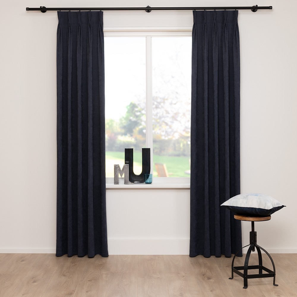 Overgordijn Charming Donkerblauw 04