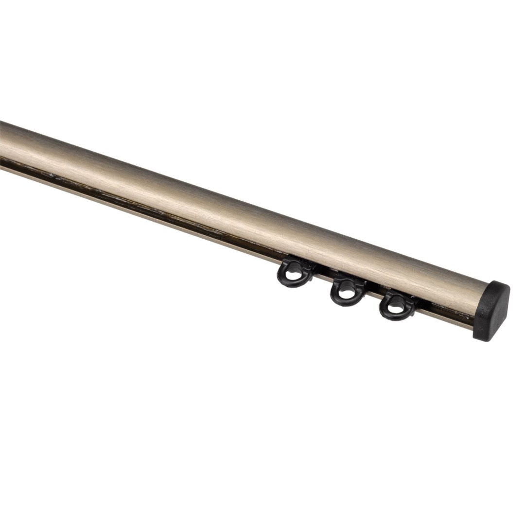 Gordijnrail Curva brons brush