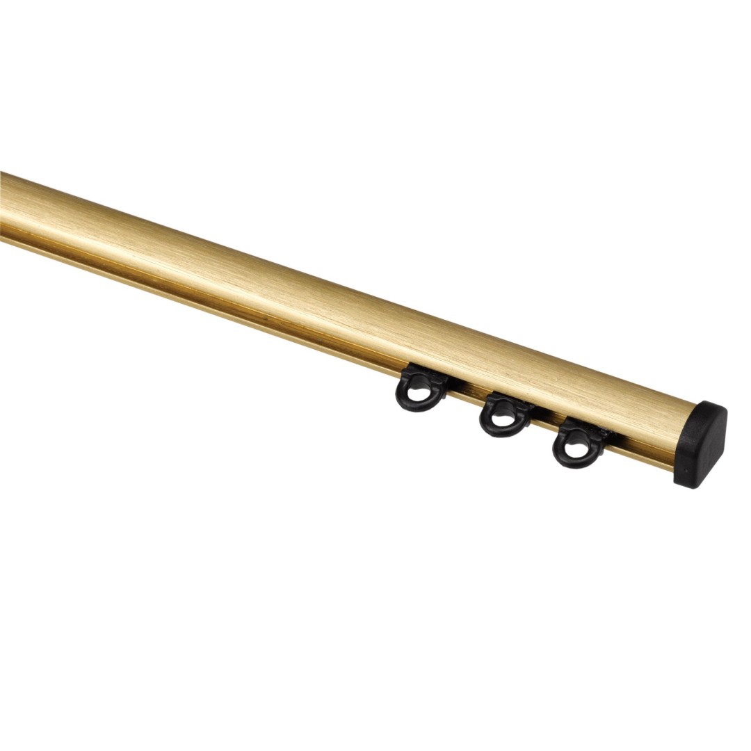 Gordijnrail Curva messing brush
