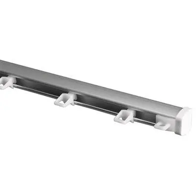 Gordijnrail Wave zilver brush