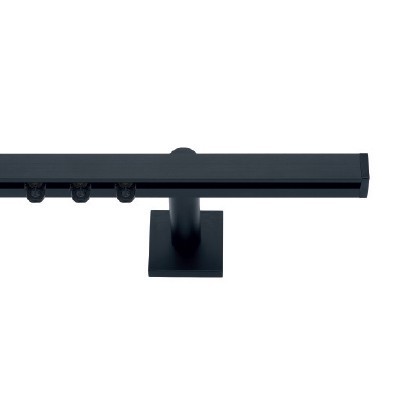 Gordijnrail Varius 20x20 mm zwart mat