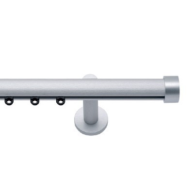 Gordijnrail Varius 28 mm zilver brush