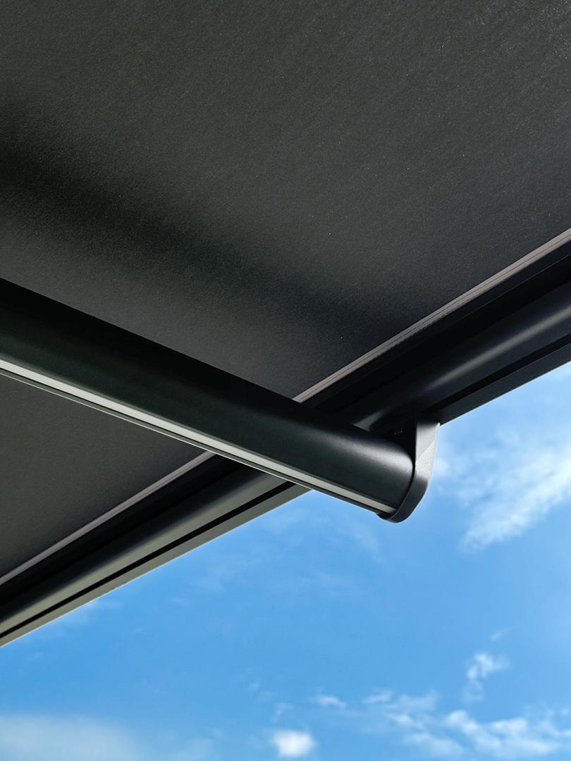 2x Pergolazonwering Matera | Doek: Dickson ORC U171 120 | Profielkleur: Antraciet structuurlak RAL7016