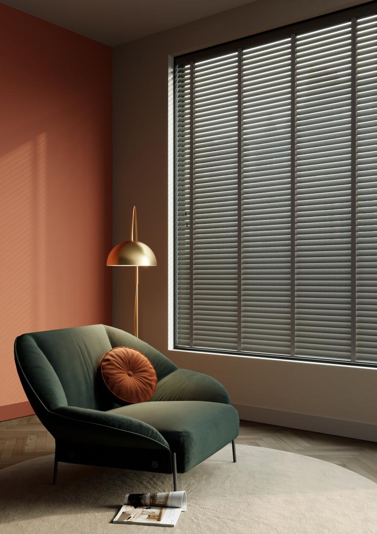 Houten jaloezie 50 mm Premium - Kleur 6027