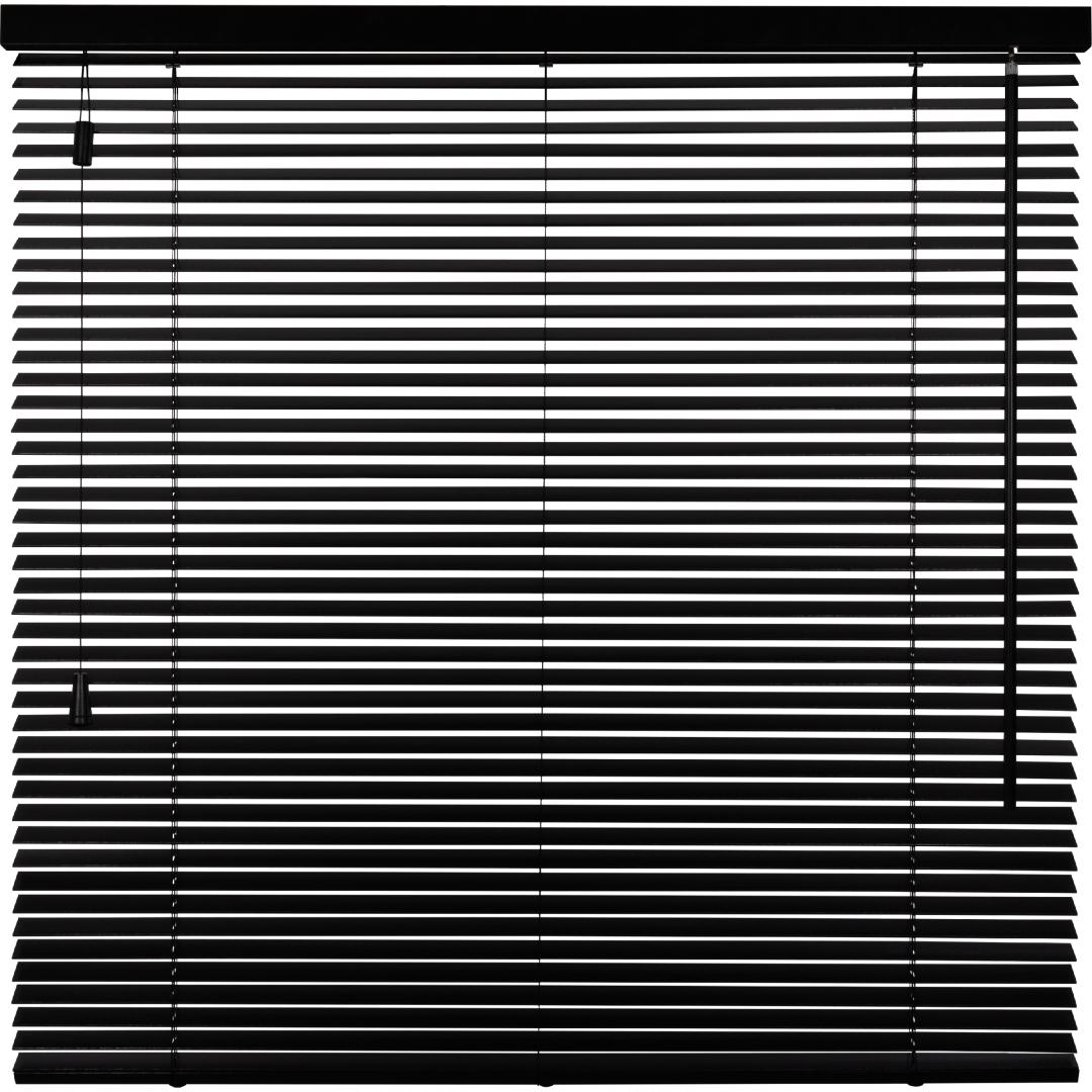 Solano Premium Houten Jaloezie 25 mm | 6024 Zwart met nerf
