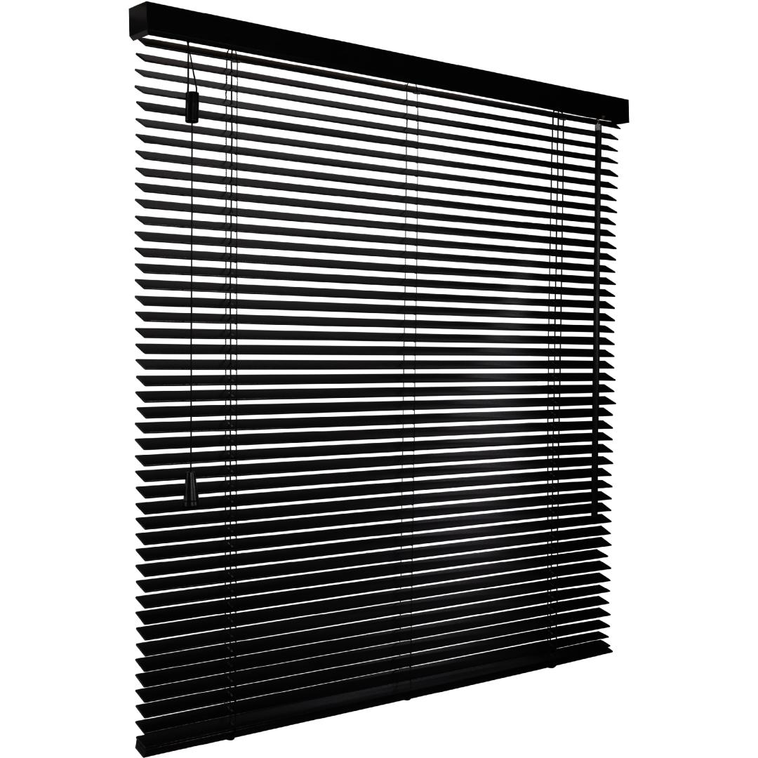Solano Premium Houten Jaloezie 25 mm | 6024 Zwart met nerf