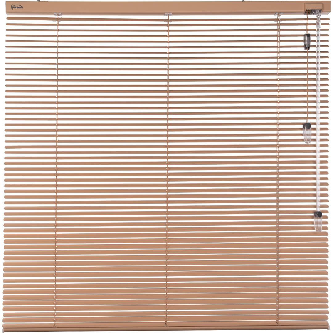 Verano aluminium jaloezie 16mm | Lamelkleur: 10.2471 Perzik zijdeglans | Bediening: tuimelstang/koordsysteem