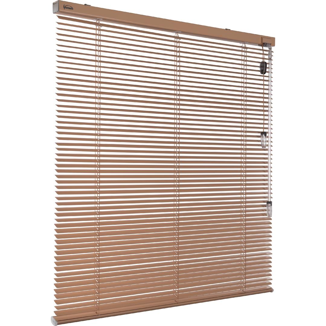 Verano aluminium jaloezie 16mm | Lamelkleur: 10.2471 Perzik zijdeglans | Bediening: tuimelstang/koordsysteem