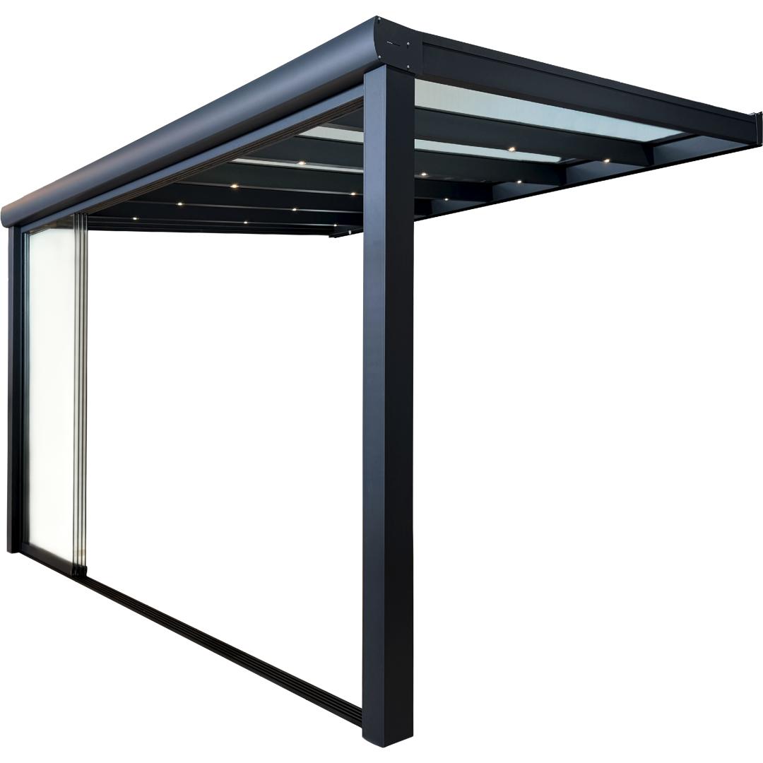 Verano Ledro overkapping met glazen schuifwand
