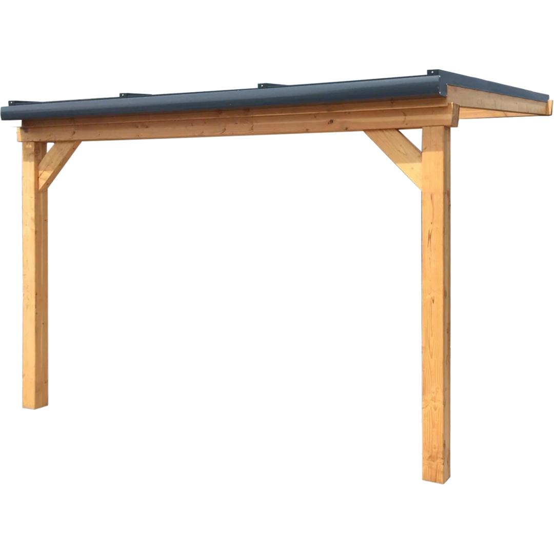 Solano Luxe houten overkapping muuraanbouw