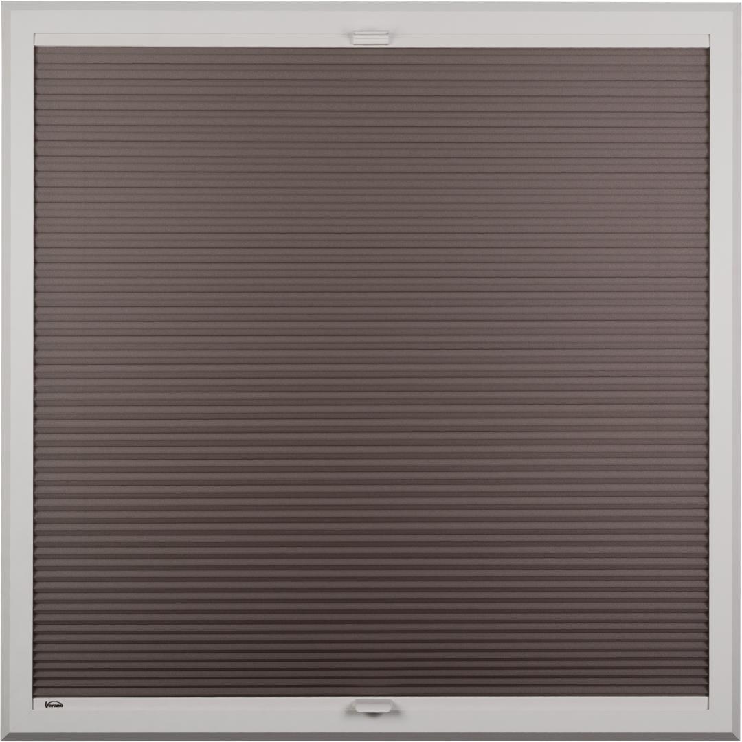 Verano SmartFit Pro Duo plisségordijn | Stof: 72.0409 | Profielkleur: wit structuurlak | Kunststof handgreep | Top Down Bottom Up