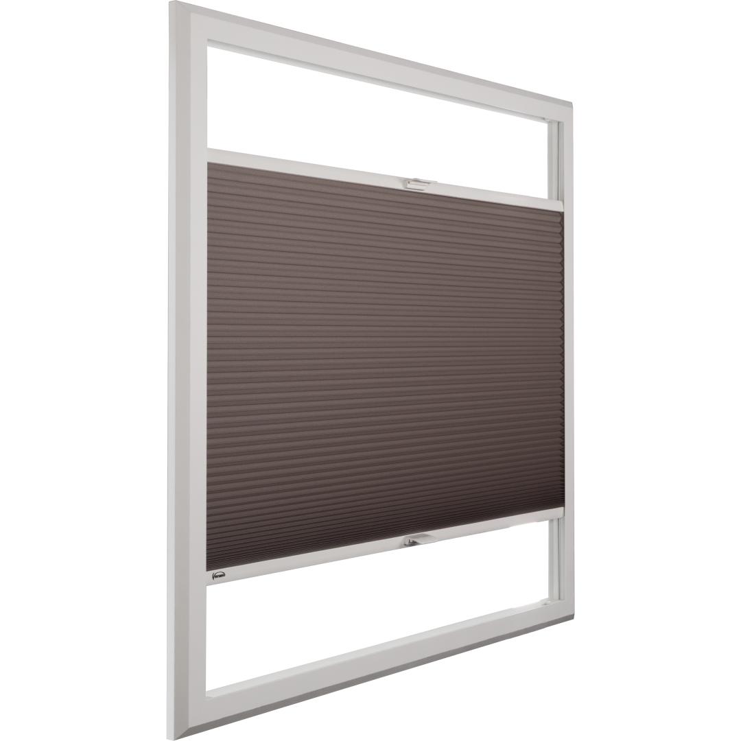 Verano SmartFit Pro Duo plisségordijn | Stof: 72.0409 | Profielkleur: wit structuurlak | Kunststof handgreep | Top Down Bottom Up