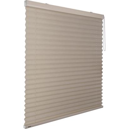 Verano plisségordijn | Stof: 73.0014 Sisal Transparant | Bovenbak en onderlat: Crèmewit | Bediening: Standaard met ketting