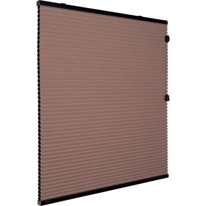 Verano duo plisségordijn | Stof: 72.0311 | Bovenbak en onderlat: Gitzwart structuurlak | Bediening: Trekkoord Top Down Bottom Up