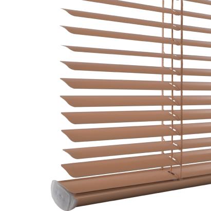 Verano aluminium jaloezie 16mm | Lamelkleur: 10.2471 Perzik zijdeglans | Bediening: tuimelstang/koordsysteem