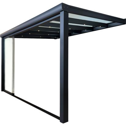 Verano Ledro overkapping met glazen schuifwand