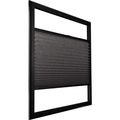 Verano SmartFit Pro plisségordijn | Stof: 72.0393 | Profielkleur: Zwart structuurlak | aluminium handgreep | Top Down Bottom Up