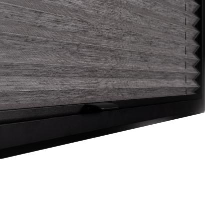 Verano SmartFit Pro plisségordijn | Stof: 72.0393 | Profielkleur: Zwart structuurlak | aluminium handgreep | Top Down Bottom Up