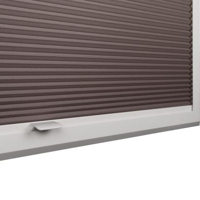 Verano SmartFit Pro Duo plisségordijn | Stof: 72.0409 | Profielkleur: wit structuurlak | Kunststof handgreep | Top Down Bottom Up
