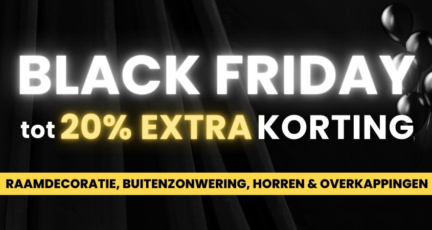 Black Friday - 5% korting op Verano® rolluiken en V550 ritsscreen