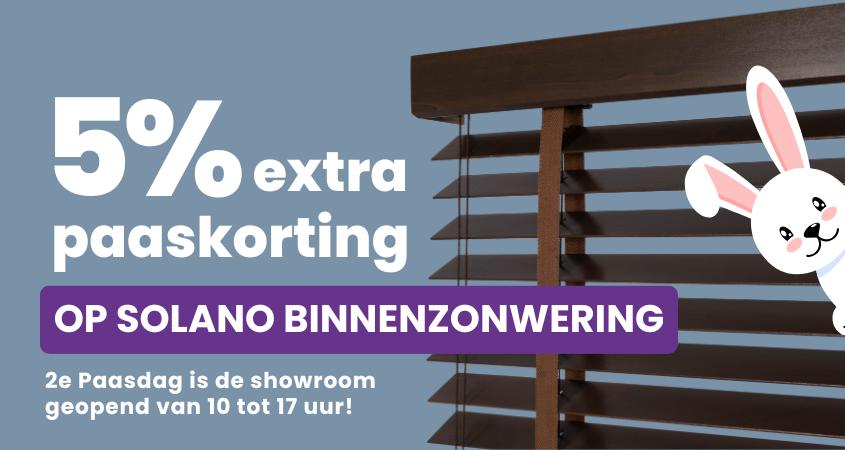 5% paaskorting op Solano raamdecoratie