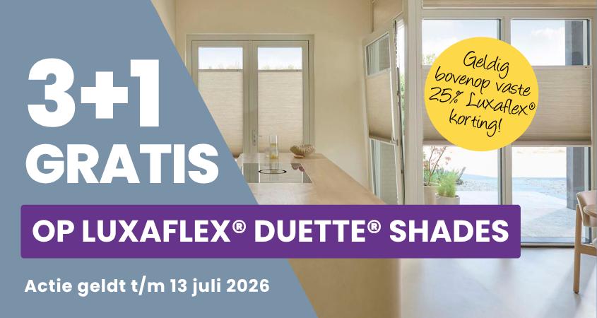 4e Luxaflex® Duette® Shade gratis