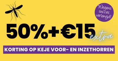 €15 korting op KeJe voor- en inzethor